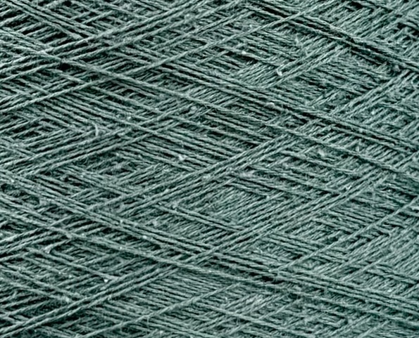 Toscano S.r.L. Art. Seta 854 Nm 2/30 – Garn aus Seide, Baumwolle, Viskose und Leinen col. Eukalyptusgrün mélange 4818